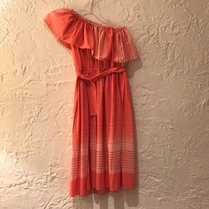 Off the shoulder spring dress!